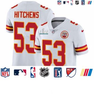 Nike Chiefs #53 Anthony Hitchens White Super Bowl LIV 2020 Men's Stitched NFL Vapor Untouchable Limited Jersey