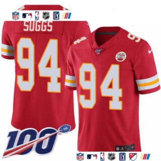 Nike Chiefs #94 Terrell Suggs Red Team Color Men's Stitched NFL 100th Season Vapor Untouchable Limited Jersey