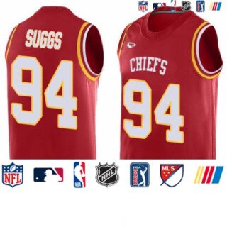 Nike Chiefs #94 Terrell Suggs Red Team Color Men's Stitched NFL Limited Tank Top Jersey
