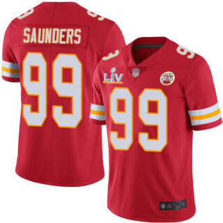 Nike Chiefs #99 Khalen Saunders Red Team Color Youth Super Bowl LV Bound Stitched NFL Vapor Untouchable Limited Jersey