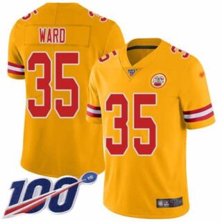 Nike Chiefs 35 Charvarius Ward Yellow 100th Season Vapor Untouchable Limited Jersey