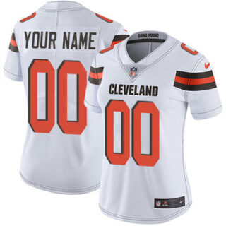 Nike Cleveland Browns Limited White Road Women's Jersey NFL Vapor Untouchable Customized jerseys