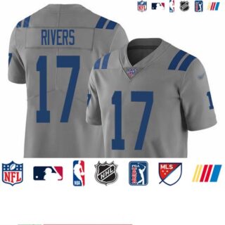 Nike Colts #17 Philip Rivers Gray Men's Stitched NFL Limited Inverted Legend 100th Season Jersey