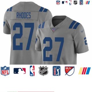 Nike Colts #27 Xavier Rhodes Gray Men's Stitched NFL Limited Inverted Legend 100th Season Jersey
