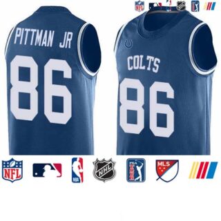 Nike Colts #86 Michael Pittman Jr. Royal Blue Team Color Men's Stitched NFL Limited Tank Top Jersey