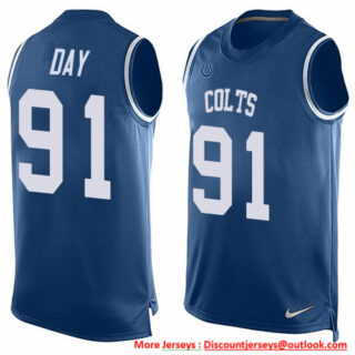 Nike Colts #91 Sheldon Day Royal Blue Team Color Men's Stitched NFL Limited Tank Top Jersey