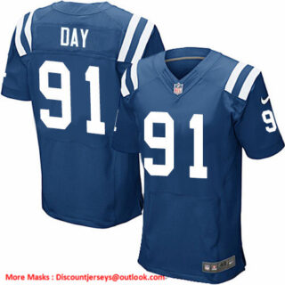 Nike Colts #91 Sheldon Day Royal Blue Team Color Men's Stitched NFL Vapor Untouchable Elite Jersey