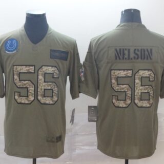 Nike Colts 56 Quenton Nelson 2019 Olive Camo Salute To Service Limited Jersey
