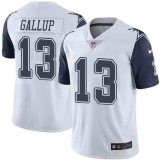 Nike Cowboys 13 Michael Gallup White Color Rush Limited Jersey