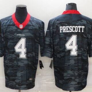 Nike Cowboys 4 Dak Prescott Black Camo Limited Jersey