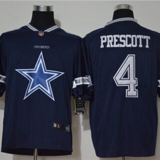 Nike Cowboys 4 Dak Prescott Navy Vapor Untouchable Limited Jersey