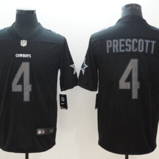 Nike Cowboys 4 Dal Prescott Black Impact Limited Jersey