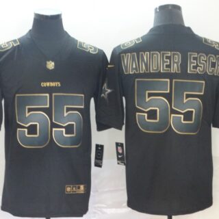 Nike Cowboys 55 Leighton Vander Esch Black Gold Vapor Untouchable Limited Jersey