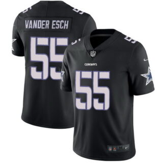 Nike Cowboys 55 Leighton Vander Esch Black Impact Rush Limited Jersey
