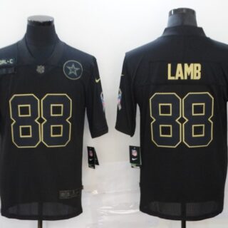 Nike Cowboys 88 Ceedee Lamb Black 2020 Salute To Service Limited Jersey