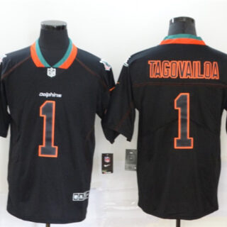 Nike Dolphins 1 Tua Tagovailoa Black Shadow Legend Limited Jersey