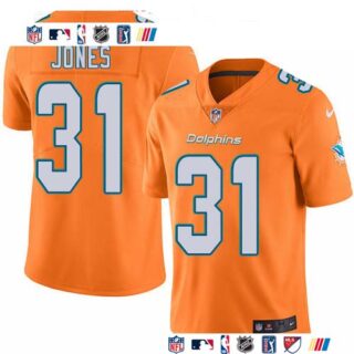 Nike Dolphins #31 Byron Jones Orange Men's Stitched NFL Limited Rush Jersey