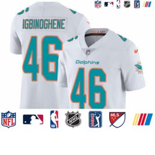 Nike Dolphins #46 Noah Igbinoghene White Men's Stitched NFL Vapor Untouchable Limited Jersey