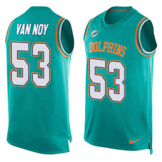 Nike Dolphins #53 Kyle Van Noy Aqua Green Team Color Men's Stitched NFL Limited Tank Top Jersey