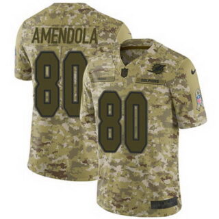 Nike Dolphins #80 Danny Amendola Camo Youth Stitched NFL Limited 2018 Salute to Service Jersey