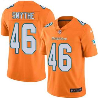 Nike Dolphins 46 Durham Smythe Orange Vapor Untouchable Limited Jersey