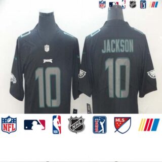 Nike Eagles 10 DeSean Jackson Black Impact Rush Limited Jersey