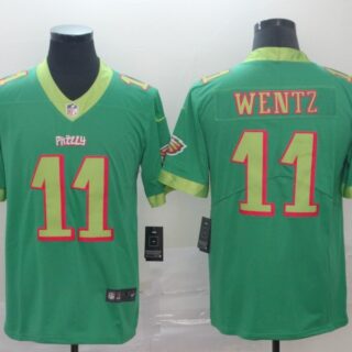 Nike Eagles 11 Carson Wentz Green City Edition Vapor Untouchable Limited Jersey