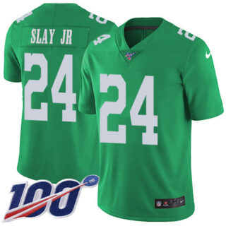 Nike Eagles #24 Darius Slay Jr Green Men's Stitched NFL Limited Rush 100th Season Jersey