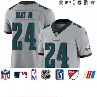 Nike Eagles #24 Darius Slay Jr Silver Men's Stitched NFL Limited Inverted Legend Jersey