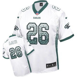 Nike Eagles #26 Jay Ajayi White Men's Stitched NFL Elite Drift Fashion Jersey