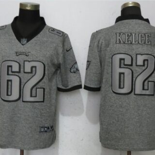 Nike Eagles 62 Jason Kelce Gray Gridiron Gray Vapor Untouchable Limited Jersey
