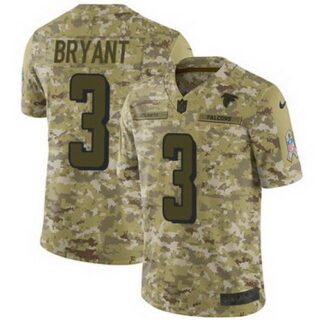 Nike Falcons #3 Matt Bryant Camo Men's Stitched NFL Limited 2018 Salute To Service Jersey