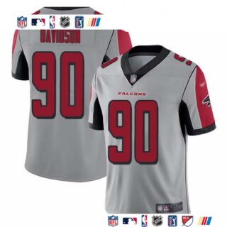 Nike Falcons #90 Marlon Davidson Silver Men's Stitched NFL Limited Inverted Legend Jersey