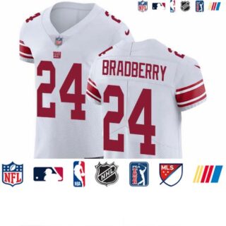 Nike Giants #24 James Bradberry White Men's Stitched NFL New Elite Jersey