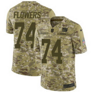 Nike Giants #74 Ereck Flowers Camo Youth Stitched NFL Limited 2018 Salute to Service Jersey
