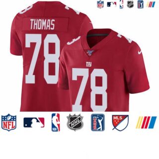 Nike Giants #78 Andrew Thomas Red Alternate Men's Stitched NFL 100th Season Vapor Untouchable Limited Jersey