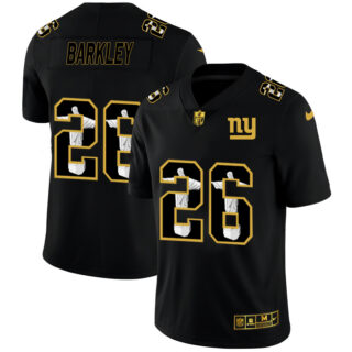 Nike Giants 26 Saquon Barkley Black Jesus Faith Edition Limited Jersey