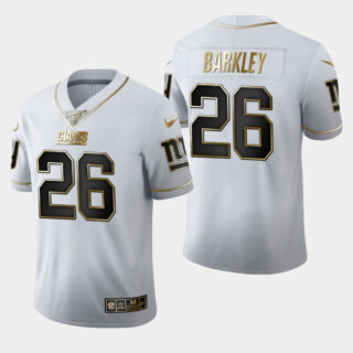 Nike Giants 26 Saquon Barkley White 100th Season Vapor Untouchable Limited Jersey