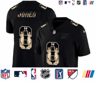 Nike Giants 8 Daniel Jones Black Statue Of Liberty Limited Jersey