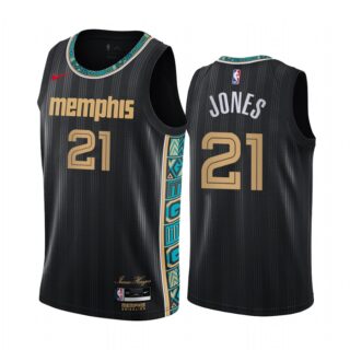Nike Grizzlies #21 Tyus Jones Black NBA Swingman 2020-21 City Edition Jersey