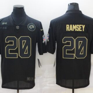 Nike Jaguars 20 Jalen Ramsey Black 2020 Salute To Service Limited Jersey