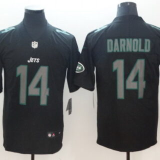 Nike Jets 14 Sam Darnold Black Impact Rush Limited Jersey