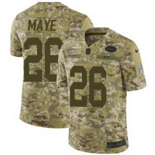 Nike Jets #26 Marcus Maye Camo Youth Stitched NFL Limited 2018 Salute to Service Jersey