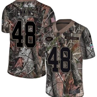 Nike Jets #48 Jordan Jenkins Camo Men's Stitched NFL Limited Rush Realtree Jersey