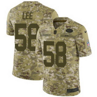 Nike Jets #58 Darron Lee Camo Men's Stitched NFL Limited 2018 Salute To Service Jersey