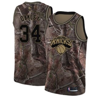 Nike Knicks #34 Charles Oakley Camo NBA Swingman Realtree Collection Jersey