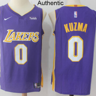 Nike Lakers #0 Kyle Kuzma Purple NBA Authentic Statement Edition Jersey