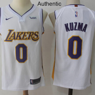Nike Lakers #0 Kyle Kuzma White NBA Authentic Association Edition Jersey