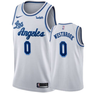 Nike Lakers #0 Russell Westbrook Youth White 2019-20 Hardwood Classic Edition Stitched NBA Jersey