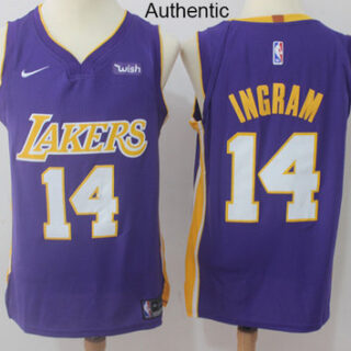 Nike Lakers #14 Brandon Ingram Purple NBA Authentic Statement Edition Jersey